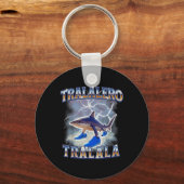 Tralalero Tralala Funny Shark Meme Bootleg Sleutelhanger (Voorkant)