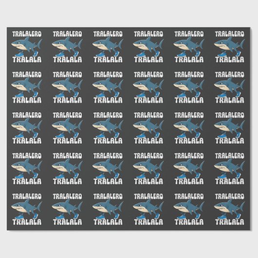 Tralalero Tralala Funny Shark Meme Cadeaupapier (Vlak)