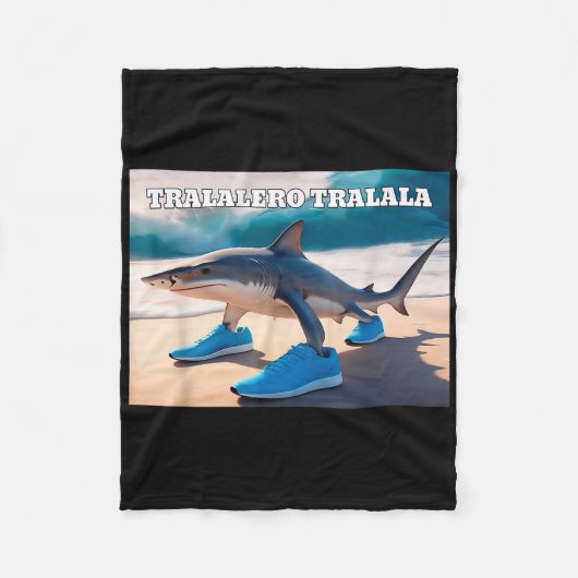 Tralalero Tralala Funny Shark Meme Fleece Deken (Voorkant)