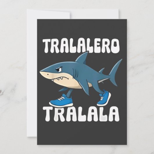 Tralalero Tralala Funny Shark Meme Kaart (Voorkant)