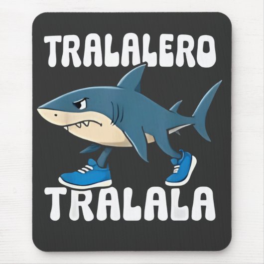 Tralalero Tralala Funny Shark Meme Muismat (Voorkant)