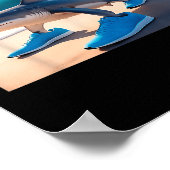 Tralalero Tralala Funny Shark Meme Poster (Hoek)