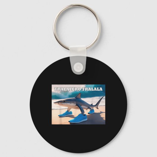 Tralalero Tralala Funny Shark Meme Sleutelhanger (Voorkant)