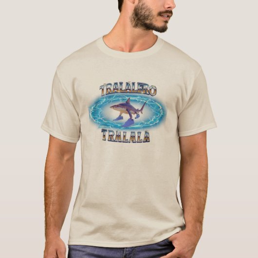 Tralalero Tralala Funny Shark Meme T-shirt, Fles T-shirt (Voorkant)