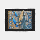 Tralalero Tralala Italiaans Brainrot Meme Verjaard Fleece Deken (Voorkant (Horizontaal))