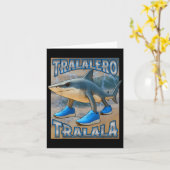 Tralalero Tralala Italiaans Brainrot Meme Verjaard Kaart (Gele Bloem)