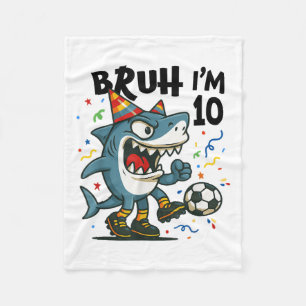 Tralalero Tralala Italiaans Brainrot Voetbal 10e B Fleece Deken
