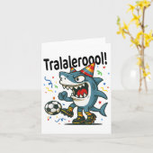 Tralalero Tralala Italiaans Brainrot Voetbal Verja Kaart (Gele Bloem)