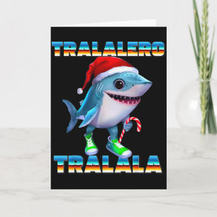 Tralalero Tralala Italiaanse Brainrot Memes Kerstm Kaart