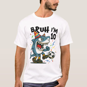 Tralalero Tralala Italiaanse Brainrot Voetbal 10e T-shirt