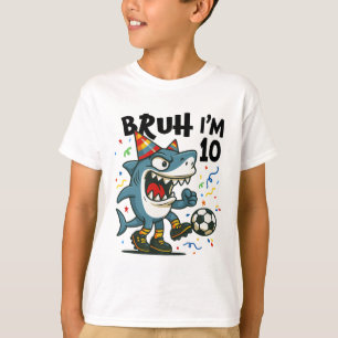 Tralalero Tralala Italiaanse Brainrot Voetbal 10e T-shirt