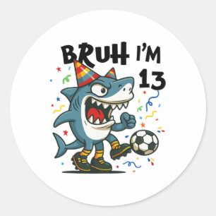 Tralalero Tralala Italiaanse Brainrot Voetbal 13e Ronde Sticker