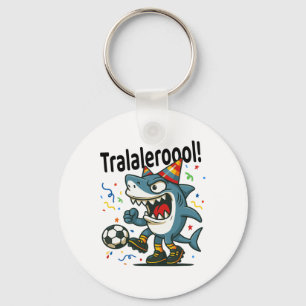 Tralalero Tralala Italiaanse Brainrot Voetbal Verj Sleutelhanger
