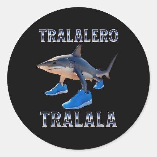 Tralalero Tralala - Italiaanse Hersenrot Meme Ronde Sticker (Voorkant)