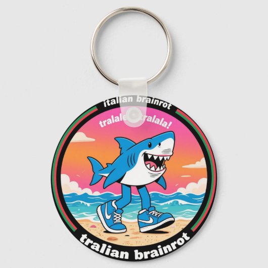 tralalero tralala "italian brainrot"  keychain (Voorkant)
