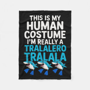 Tralalero Tralala Menselijk Kostuum Grappig Meme H Fleece Deken