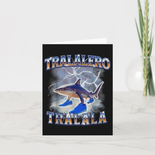 Tralalero Tralala Shark Meme Bootle Kaart (Voorkant)