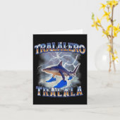 Tralalero Tralala Shark Meme Bootle Kaart (Gele Bloem)