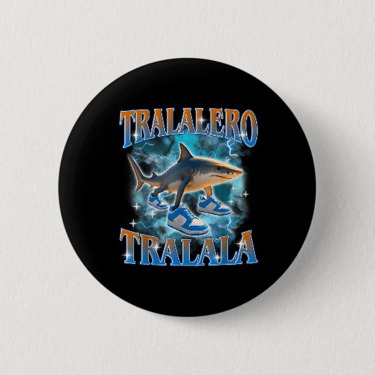Tralalero Tralala Shark Meme Bootle Ronde Button 5,7 Cm (Voorkant)