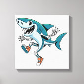 Tralalero Tralala SkeleBoo Halloween Design Canvas Afdruk (Voorkant)