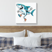 Tralalero Tralala SkeleBoo Halloween Design Canvas Afdruk (Insitu (Slaapkamer))