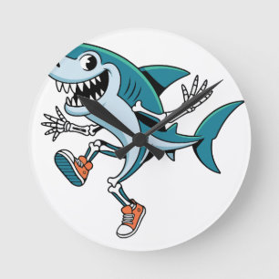 Tralalero Tralala SkeleBoo Halloween Design Ronde Klok