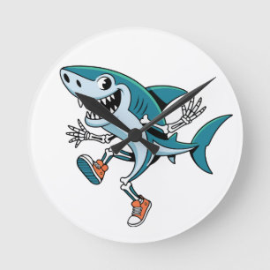 Tralalero Tralala SkeleBoo Halloween Design Ronde Klok