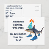 Tralalero Tralala  verjaardag Aankondigingskaart (Voorkant / Achterkant)