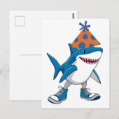 Tralalero Tralala Verjaardag Cartoon Haai Briefkaart (Voorkant / Achterkant)
