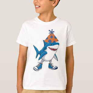 Tralalero Tralala Verjaardag Cartoon Haai T-shirt