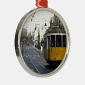 Tram 28, Lisbon, Portugal Metalen Ornament (Rechts)
