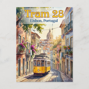 Tram 28, Lissabon Portugal Briefkaart