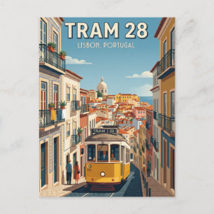 Tram 28 Lissabon Portugal Briefkaart