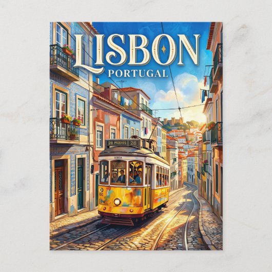 Tram 28 Portugal Briefkaart (Voorkant)