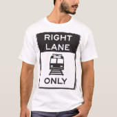 Tram alleen voor wegborden T-shirt rechts (Voorkant)