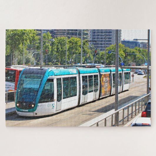 Tram, Barcelona, Spanje Legpuzzel (Horizontaal)