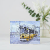 Tram Budapest, Hongarije Briefkaart (Staand voorkant)
