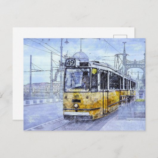 Tram Budapest, Hongarije Briefkaart (Voorkant / Achterkant)