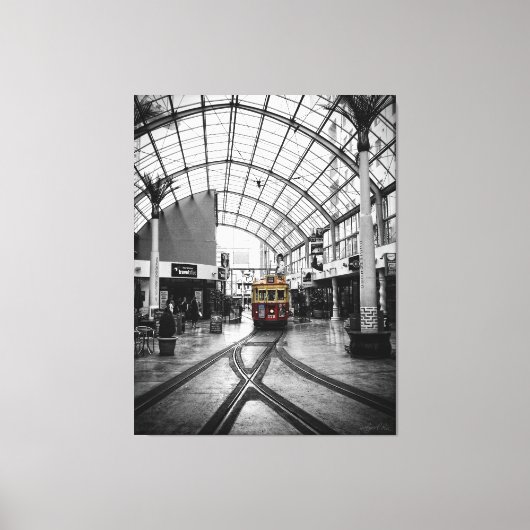 Tram: Christchurch Nieuw-Zeeland Canvas (Voorkant)