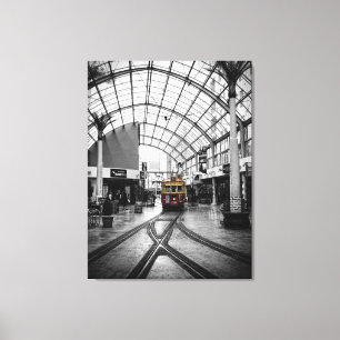 Tram: Christchurch Nieuw-Zeeland Canvas Afdruk