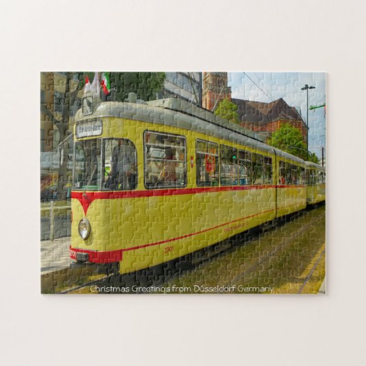 Tram Düsseldorf Duitsland. Legpuzzel (Horizontaal)