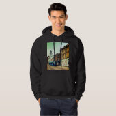 Tram in de stad hoodie (Voorkant volledig)