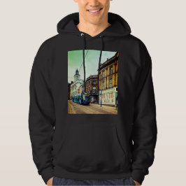 Tram in de stad hoodie