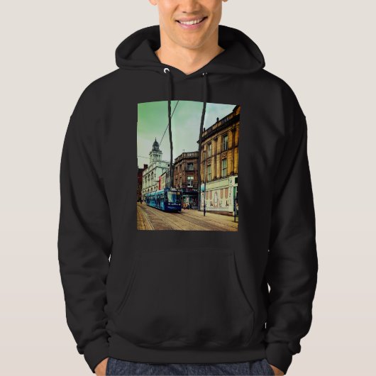 Tram in de stad hoodie (Voorkant)