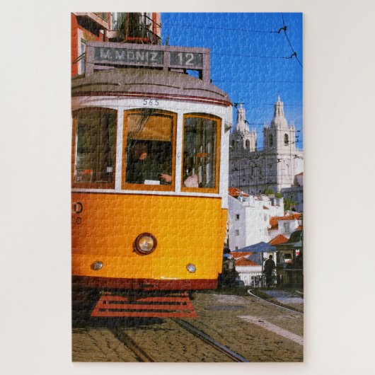Tram in Lissabon Legpuzzel (Verticaal)