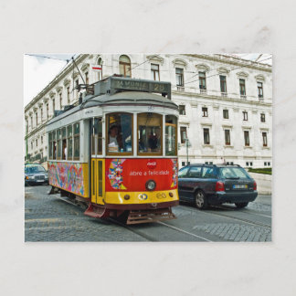 Tram in Lissabon, Portugal Briefkaart