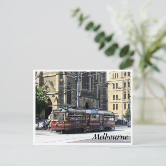 tram melbourne briefkaart (Staand voorkant)