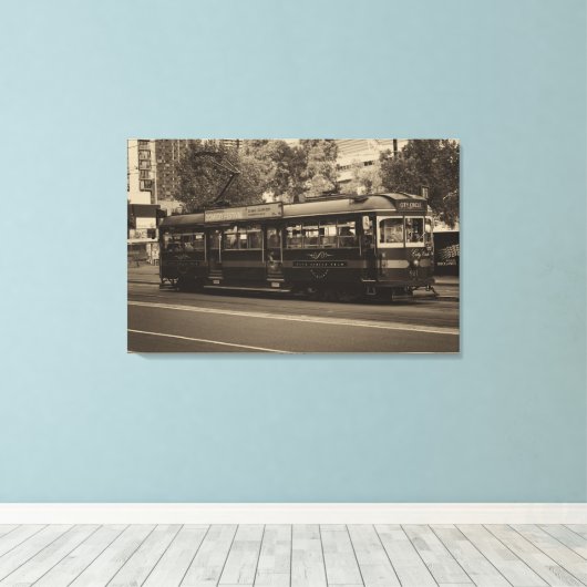tram Melbourne Canvas Afdruk (Insitu (Houten vloer))