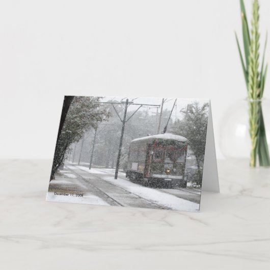 Tram New Orleans, 11 December, 2008 Feestdagen Kaart (Voorkant)