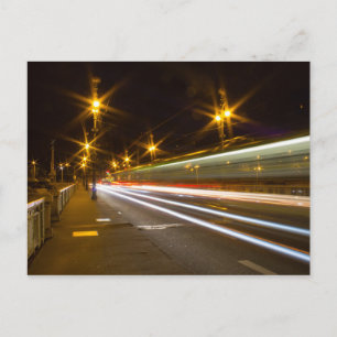 Tram over de brug briefkaart